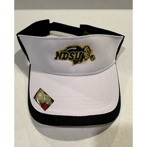 NDSU Bison Ahead Performance Visor White Black One Size Unisex New